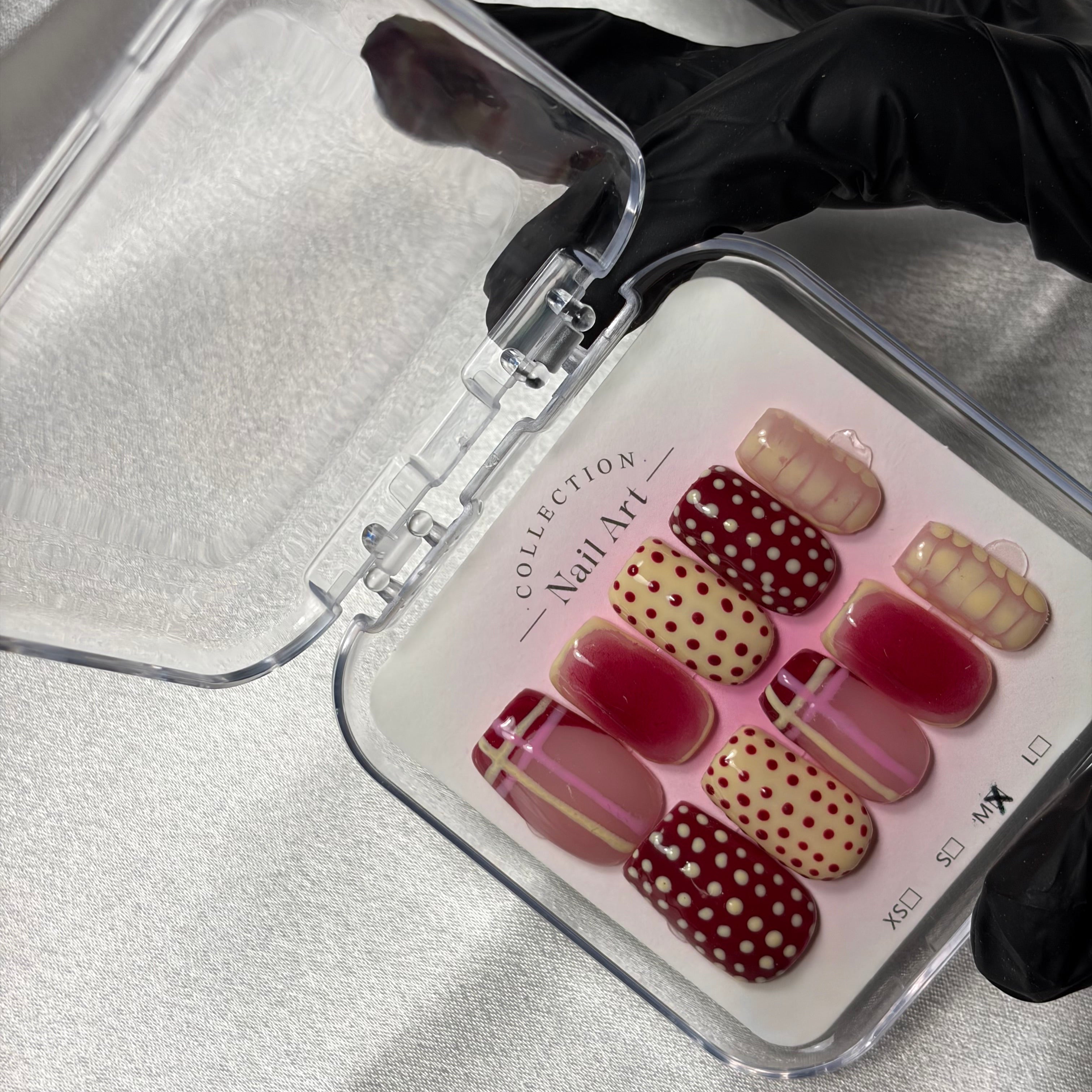 Blush Burgundy – Faux Ongles Press-On Burgundy & Jaune | Nail Art Chic